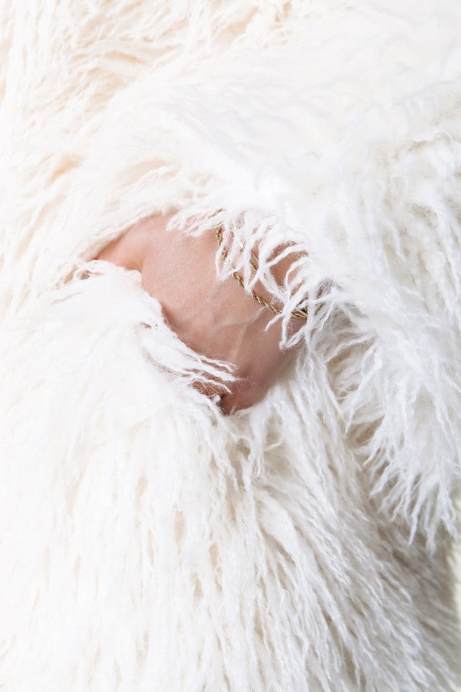 Ulla Faux Fur Coat Off White Ulla Faux Fur Coat Off White