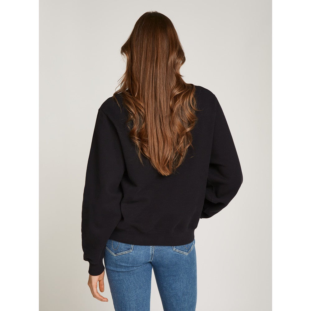 Chenille Monologo Crewneck Zwart KL Chenille Monologo Crewneck Zwart KL