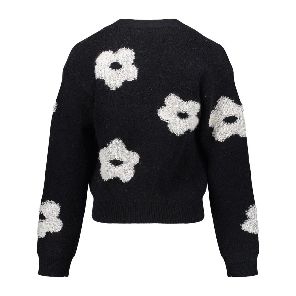 Vest flowers black/off-white Zwart 1 Vest flowers black/off-white Zwart 1