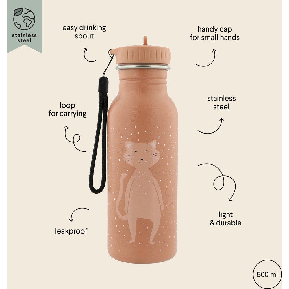Mrs. Cat Drinkfles RVS 500ML Roze Mrs. Cat Drinkfles RVS 500ML Roze