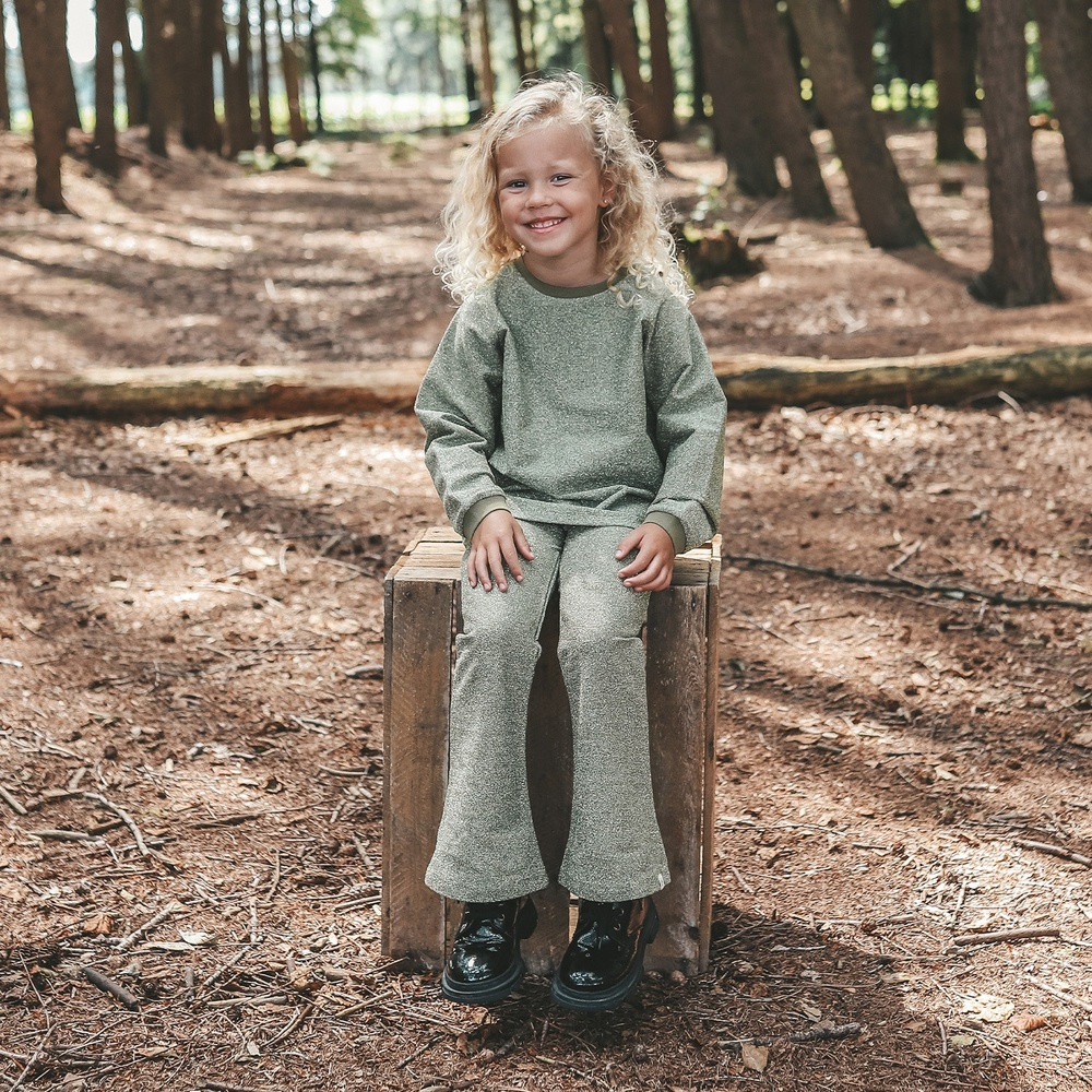 Glitter Flared Leggings Groen Glitter Flared Leggings Groen