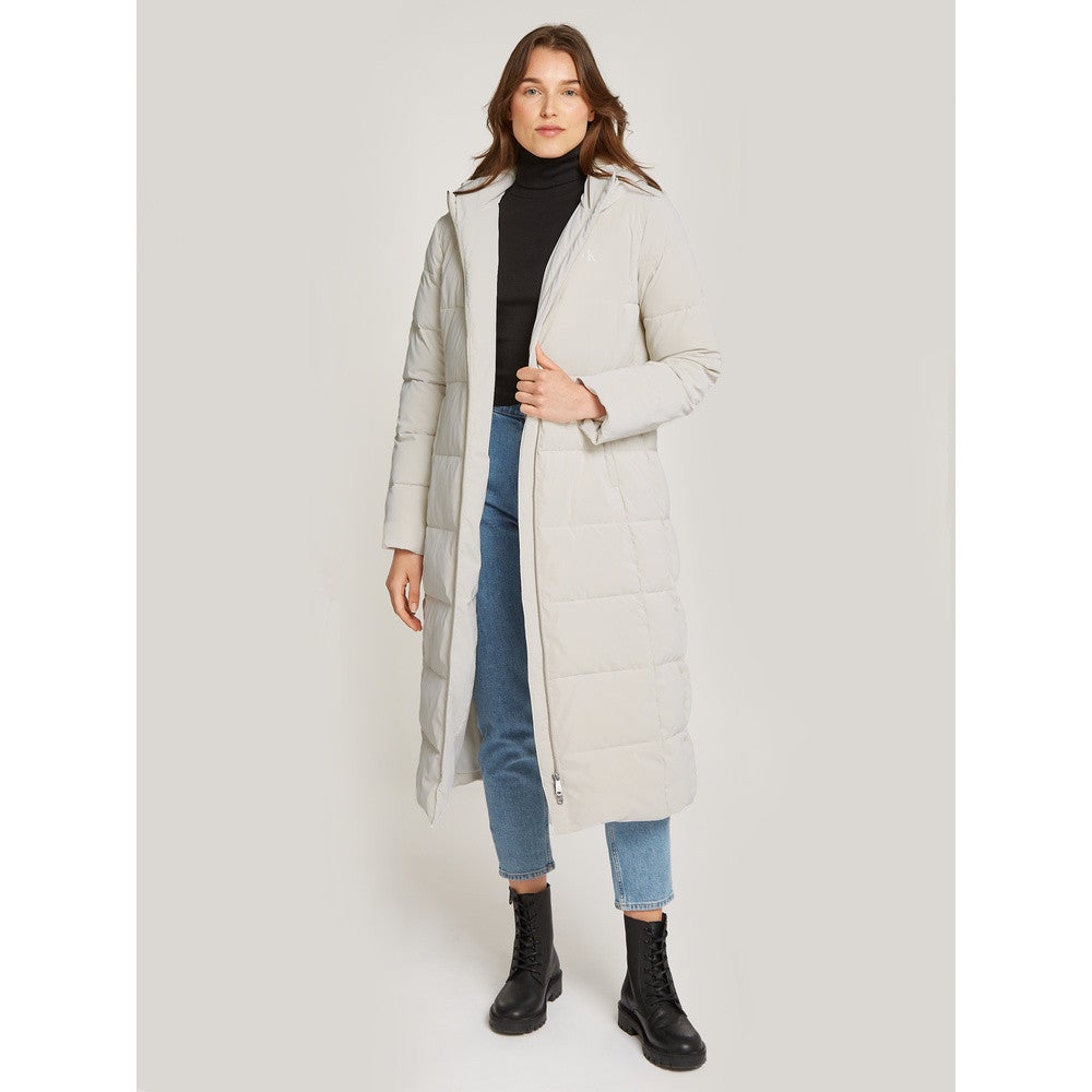 Soft Touch Long Fitted Puffer Beige KL Soft Touch Long Fitted Puffer Beige KL