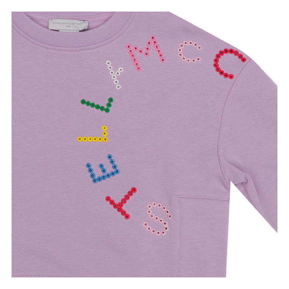 Sweatshirt Circle Dotted Logo Paars Sweatshirt Circle Dotted Logo Paars
