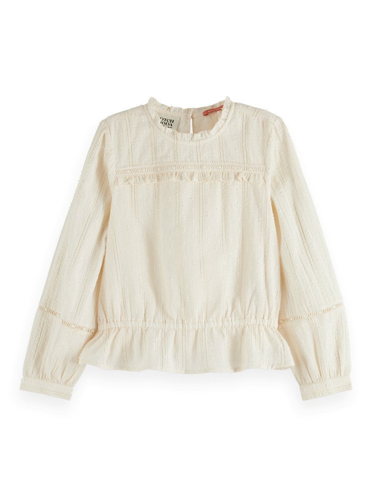 FESTIVE LUREX CLIP JACQUARD TOP Wit 1 FESTIVE LUREX CLIP JACQUARD TOP Wit 1