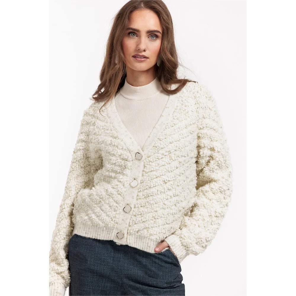 Iris chunky glitter cardigan Off White Iris chunky glitter cardigan Off White