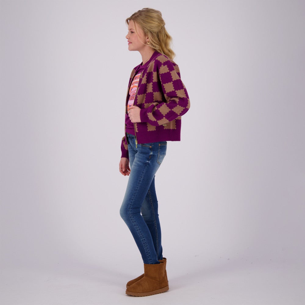 Maniek Cardigan Paars Maniek Cardigan Paars