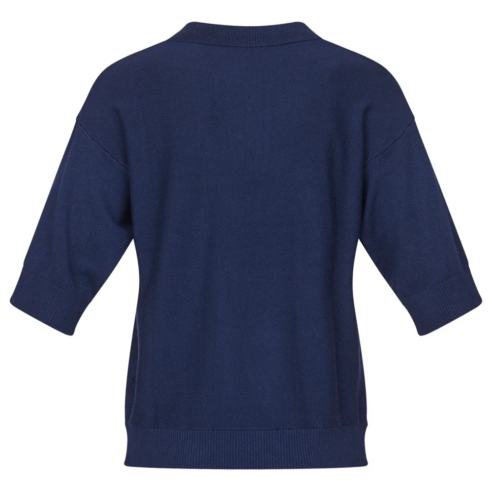 Knit Hilva Donker Blauw Knit Hilva Donker Blauw