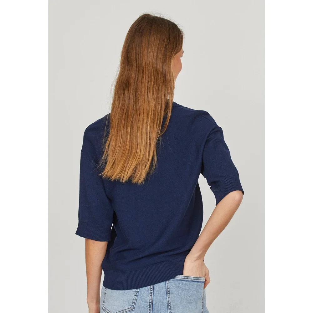 Knit Hilva Donker Blauw Knit Hilva Donker Blauw