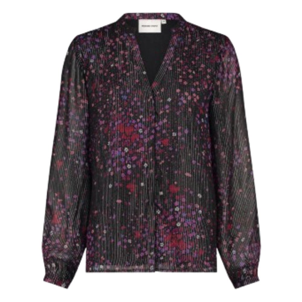 Frida Blouse shimmer Zwart 1 Frida Blouse shimmer Zwart 1