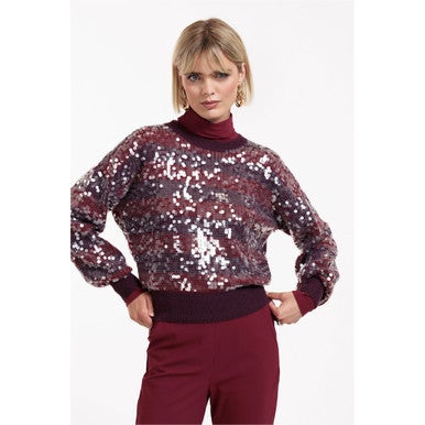 Lilly sequins pullover Paars Lilly sequins pullover Paars