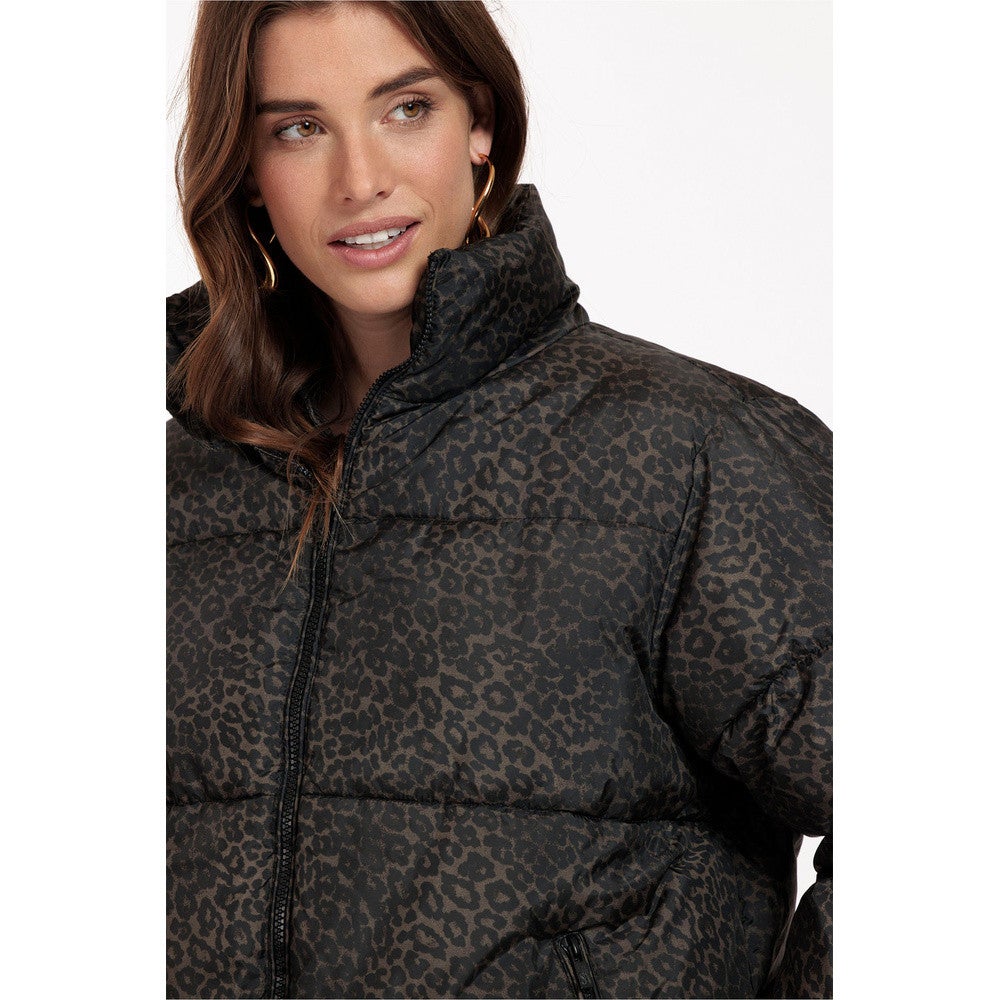 Tanner puffer leopard jacket Zwart 1 Tanner puffer leopard jacket Zwart 1