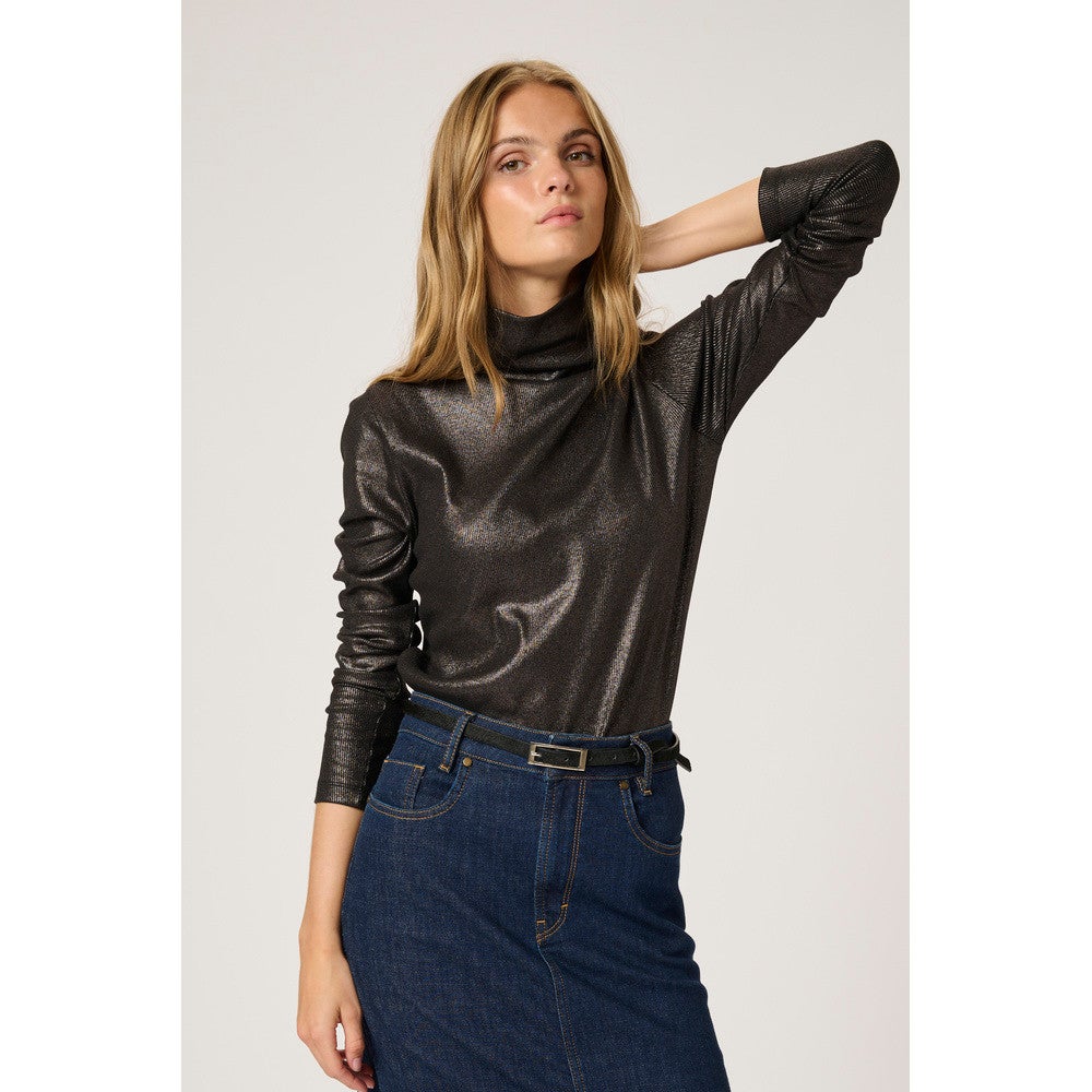 KaliraMW Rollneck Blouse Zwart 1 KaliraMW Rollneck Blouse Zwart 1