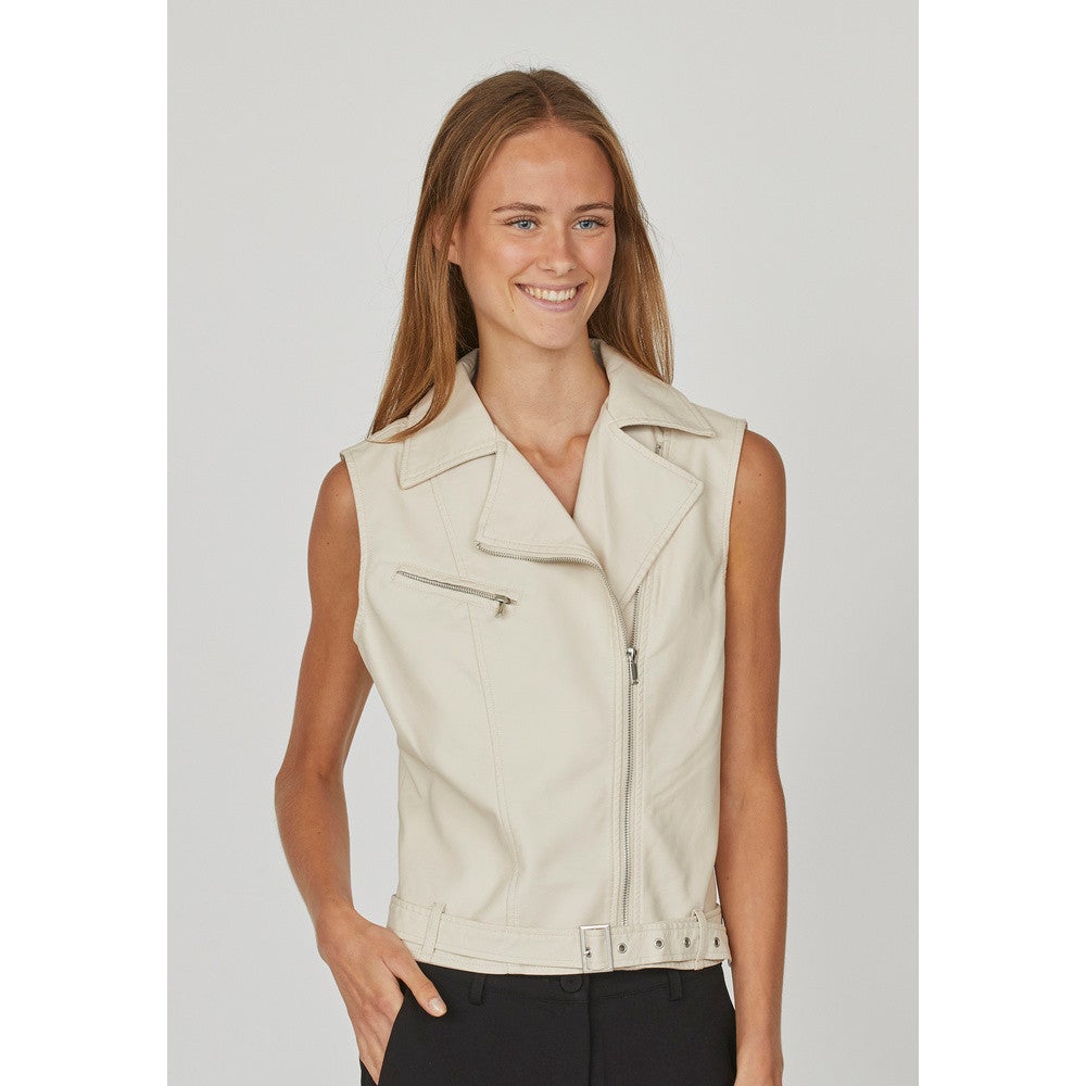 Daza Vest Jacket Beige Daza Vest Jacket Beige