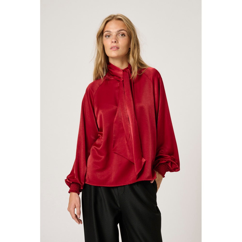 10704992 EstelleMW Scarf Blouse Bordeaux 10704992 EstelleMW Scarf Blouse Bordeaux