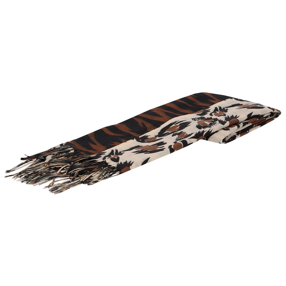 Ladies woven scarf oblong in-out 80x200 Bruin 1 Ladies woven scarf oblong in-out 80x200 Bruin 1