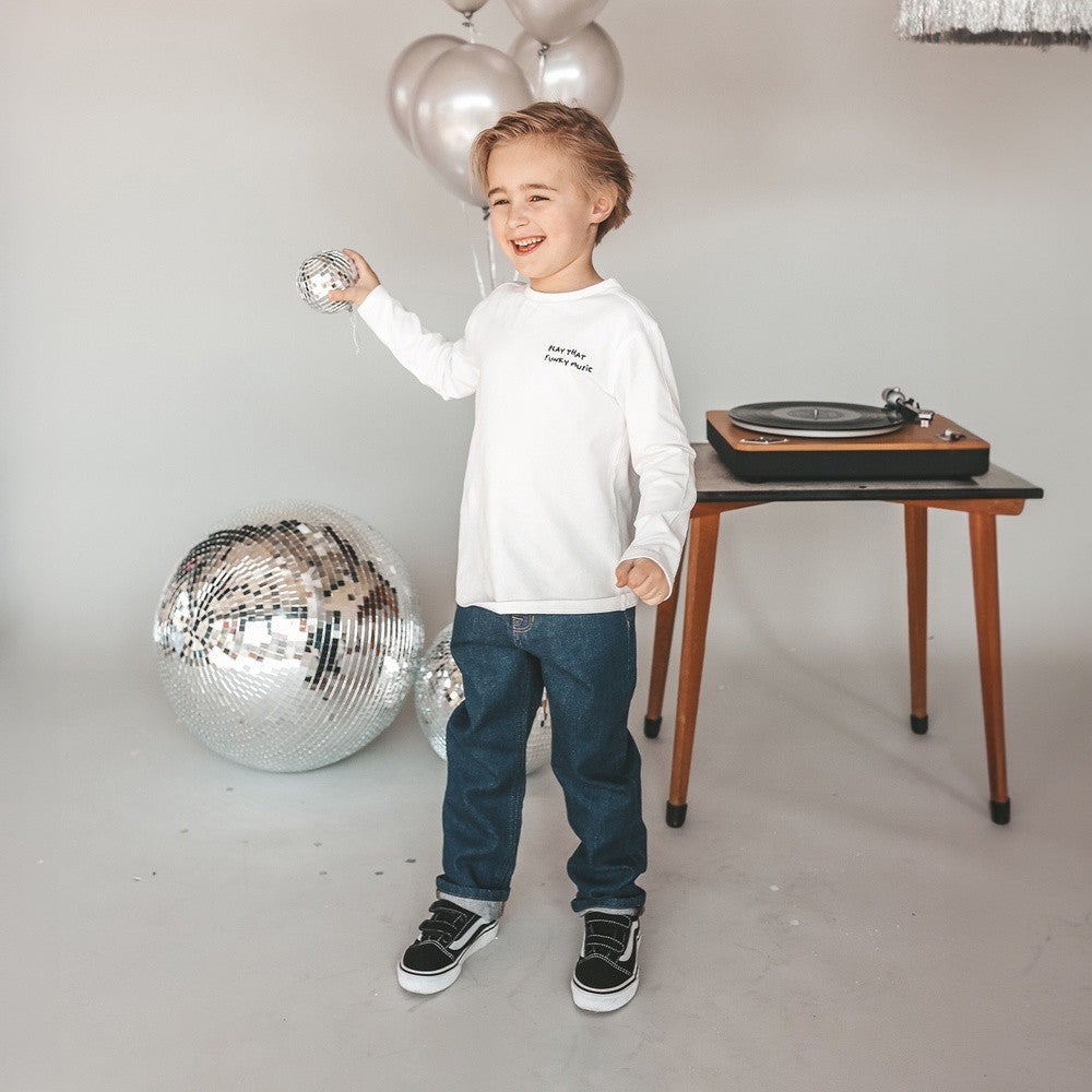 Funky Music Oversized Longsleeve Off White Funky Music Oversized Longsleeve Off White