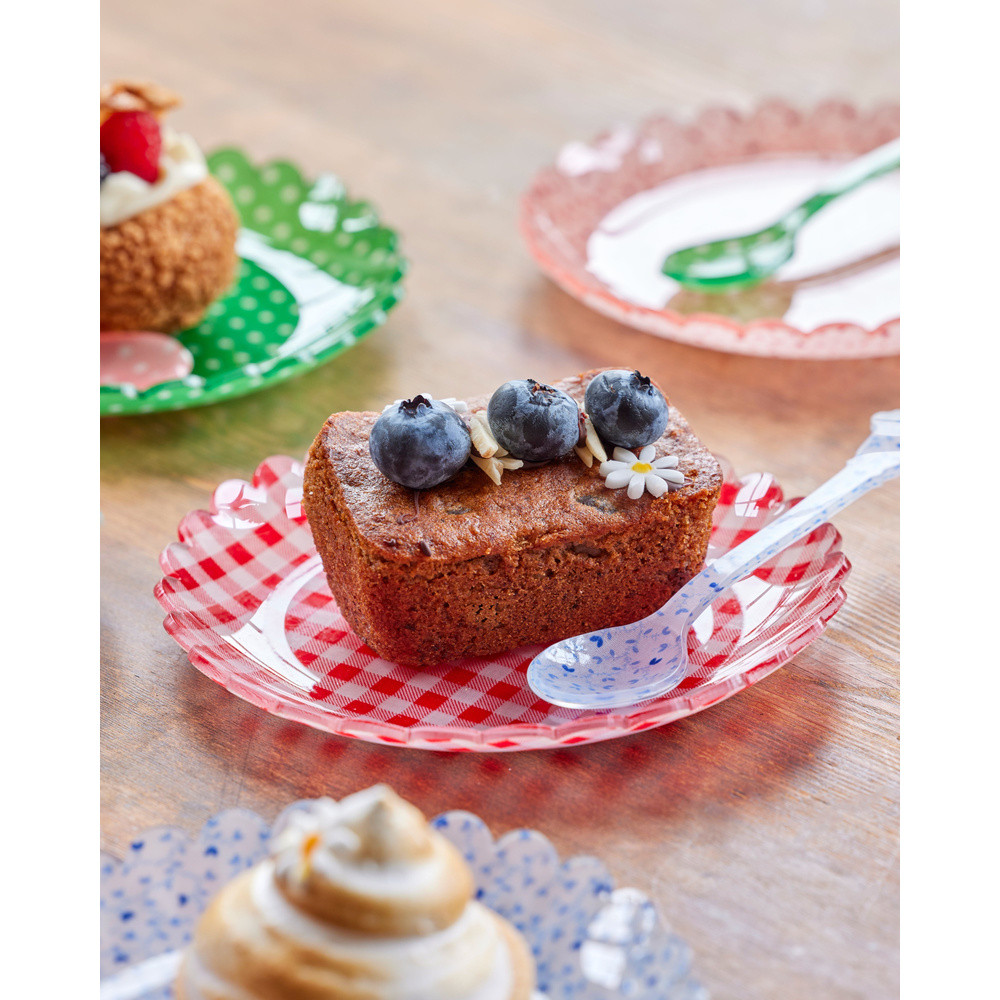 Cake Plate With Red Rood Cake Plate With Red Rood
