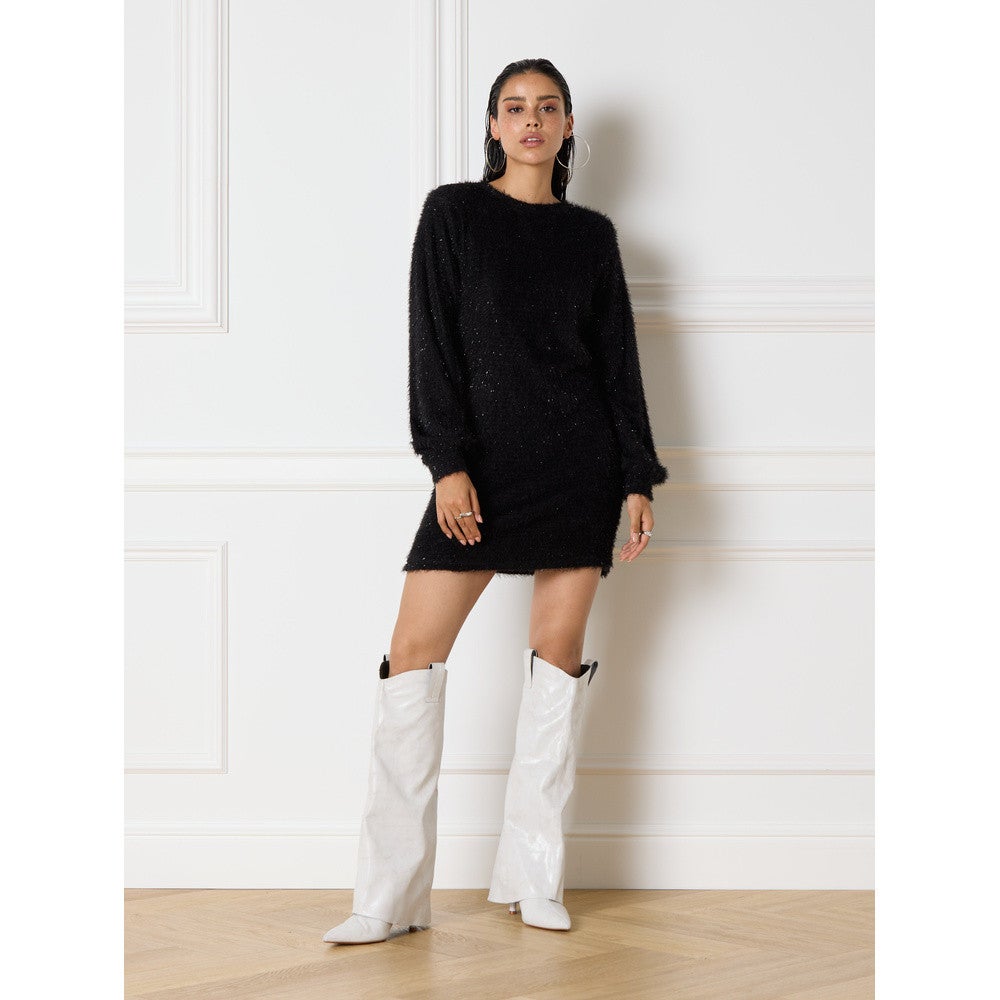 Ladies Knitted Short Dress Marjo Zwart 1 Ladies Knitted Short Dress Marjo Zwart 1