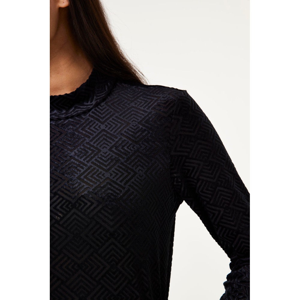 W40012 Ladies T-shirt ls Zwart 1 W40012 Ladies T-shirt ls Zwart 1