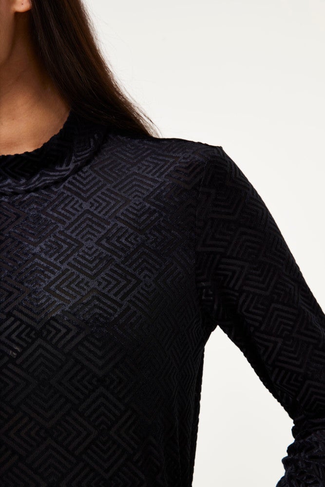 W40012 Ladies T-shirt ls Zwart 1 W40012 Ladies T-shirt ls Zwart 1