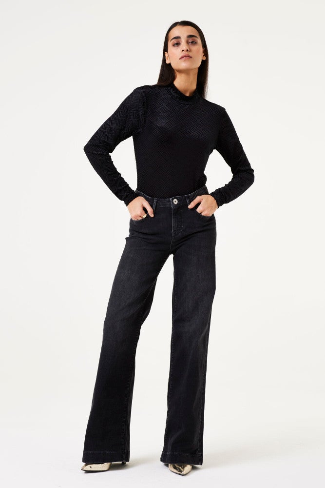 W40012 Ladies T-shirt ls Zwart 1 W40012 Ladies T-shirt ls Zwart 1