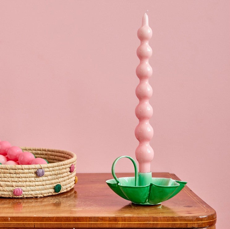 Metal Flower Shape Candle Holder Groen Metal Flower Shape Candle Holder Groen