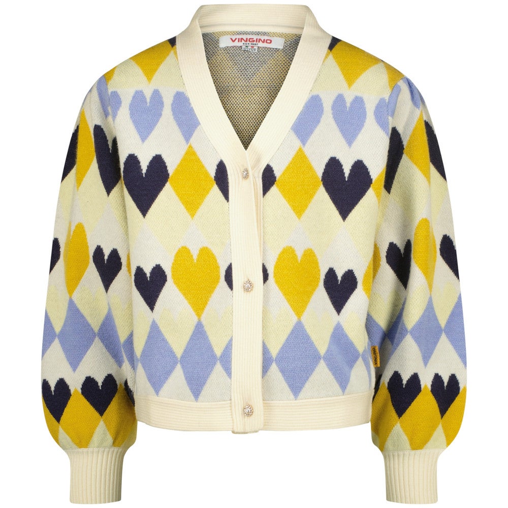 Malina Cardigan Hearts Off White Malina Cardigan Hearts Off White