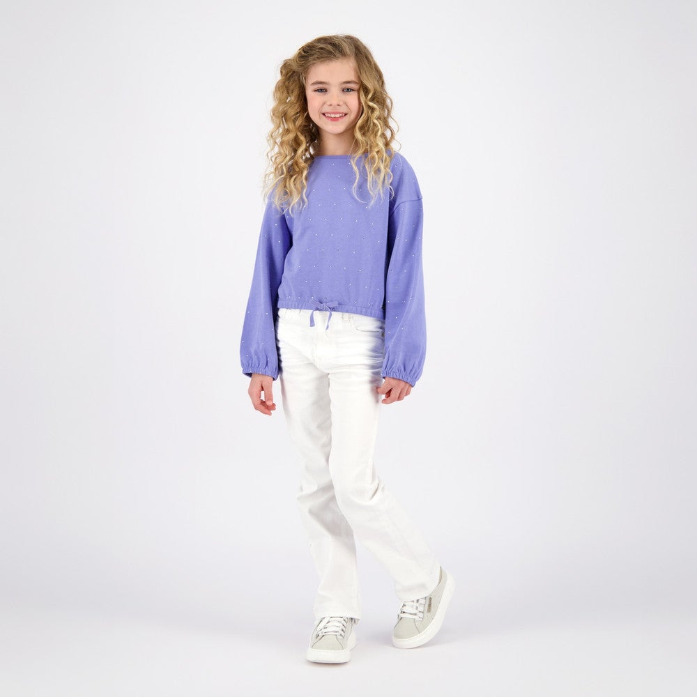 Naela Cropped Sweater Paars Naela Cropped Sweater Paars