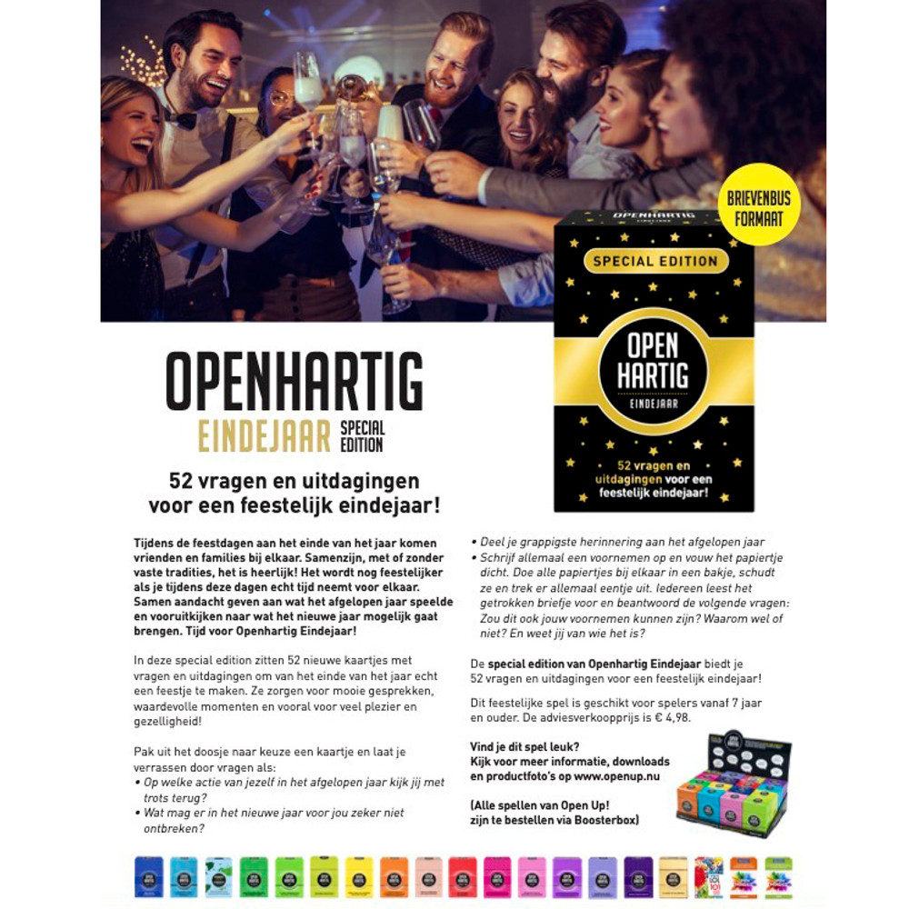 Openhartig Special Edition Eindejaar Kaartspel Zwart 1 Openhartig Special Edition Eindejaar Kaartspel Zwart 1