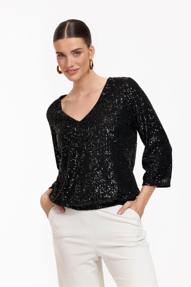 Victoria sequins top Zwart 1 Victoria sequins top Zwart 1