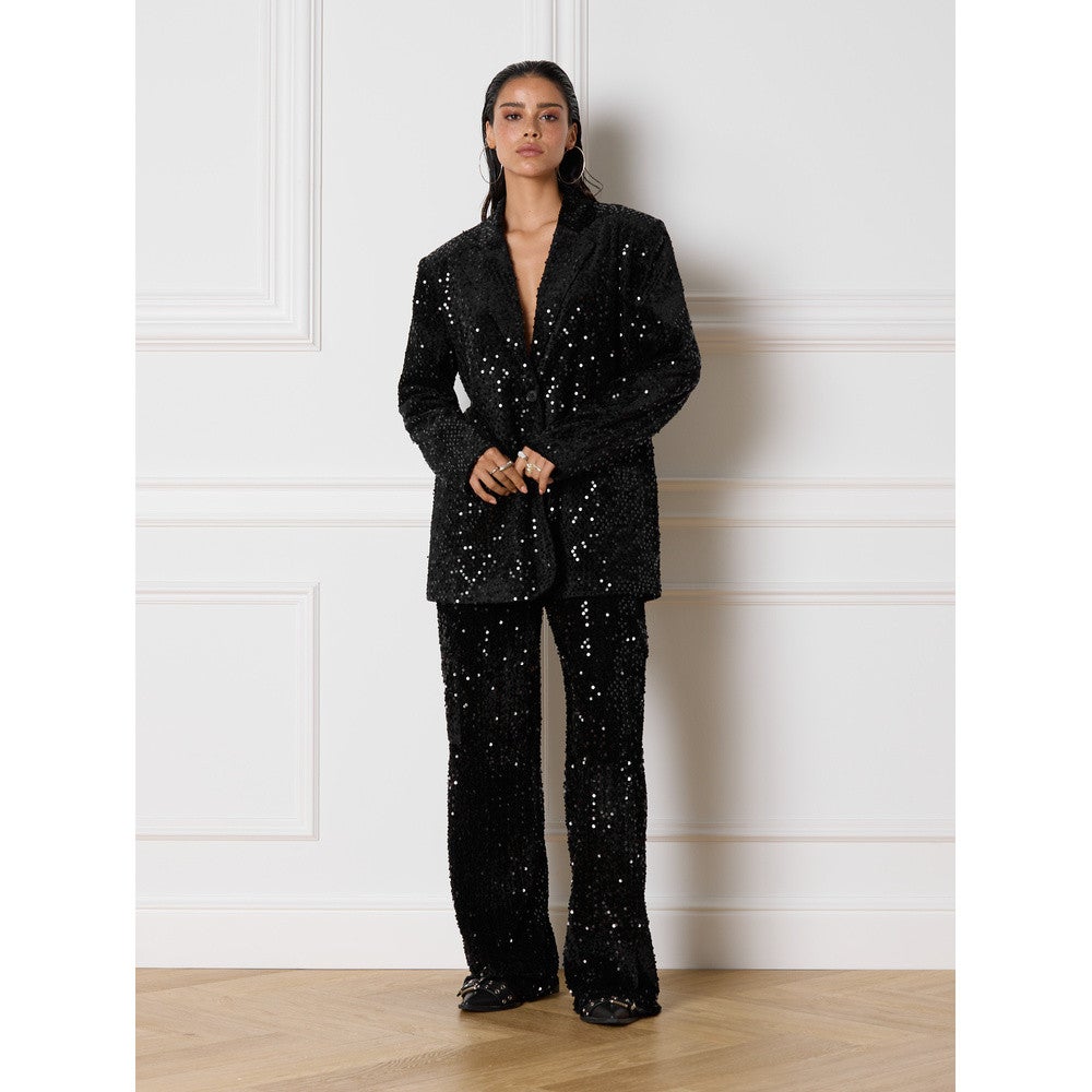 Ladies Knitted Oversized Blazer Bodi Zwart 1 Ladies Knitted Oversized Blazer Bodi Zwart 1