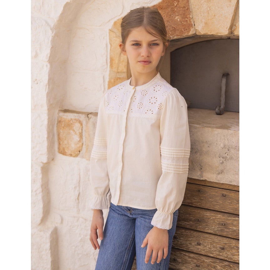Lilianne Blouse Broderie Off White Lilianne Blouse Broderie Off White