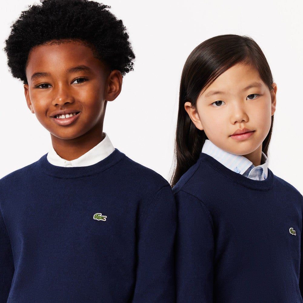 Basic Children Knitted Sweater Blauw Basic Children Knitted Sweater Blauw