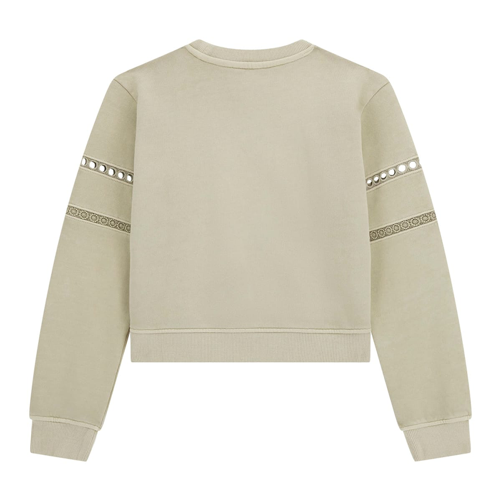 GARMENT DYE LS ACTIVE TOP LACE Beige GARMENT DYE LS ACTIVE TOP LACE Beige