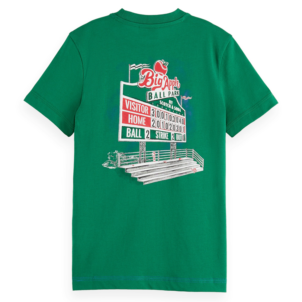 Relaxed-fit front and back artwork t-shirt in organic cotton Groen Relaxed-fit front and back artwork t-shirt in organic cotton Groen