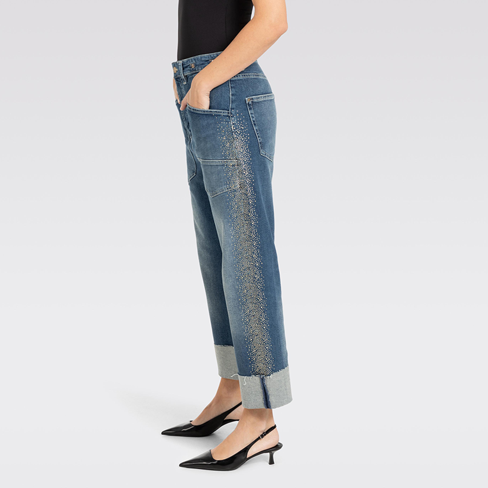 Baggy Straight Galon Licht Blauw Baggy Straight Galon Licht Blauw