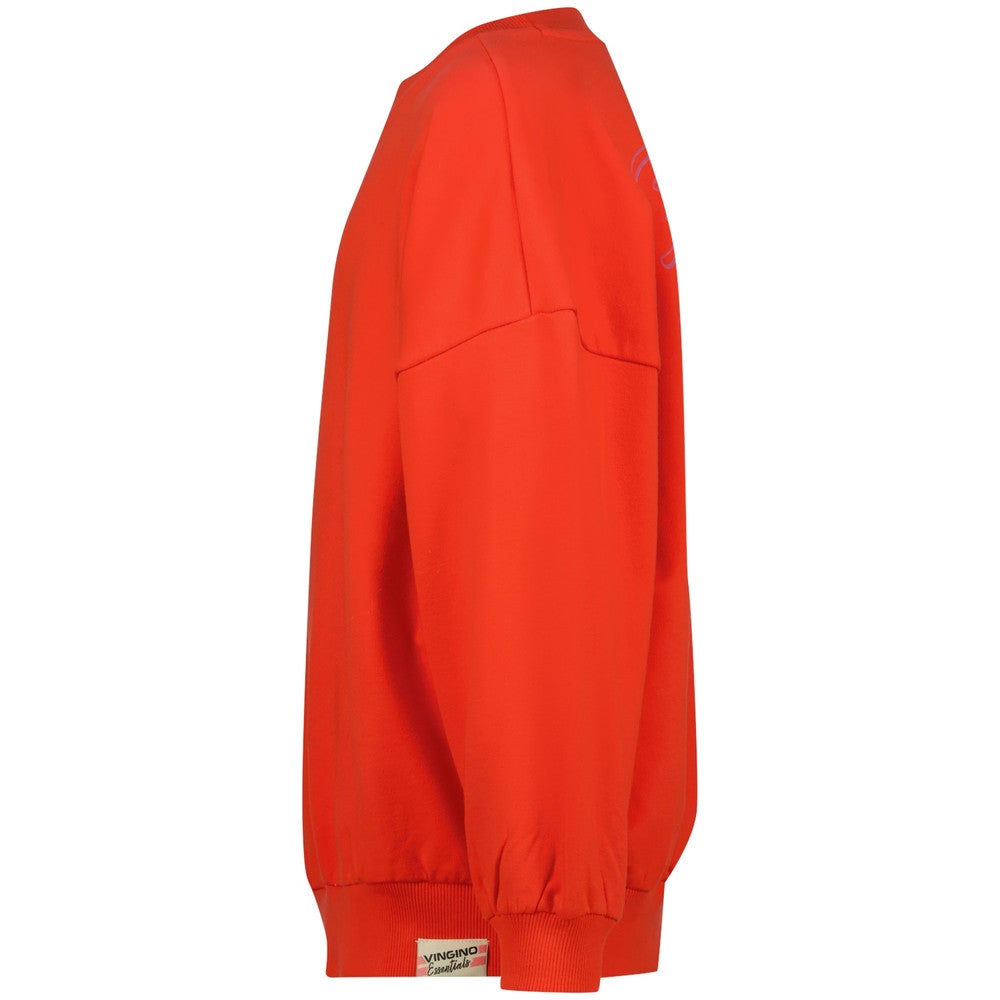 Basic Sweater Oversized Rood Basic Sweater Oversized Rood