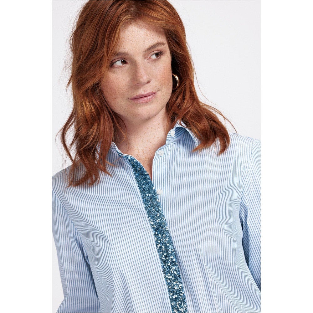 Bobby poplin blouse Licht Blauw Bobby poplin blouse Licht Blauw