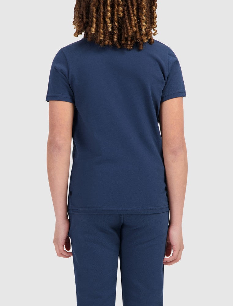 Junior Original Logo Crewneck T-shirt Donker Blauw Junior Original Logo Crewneck T-shirt Donker Blauw