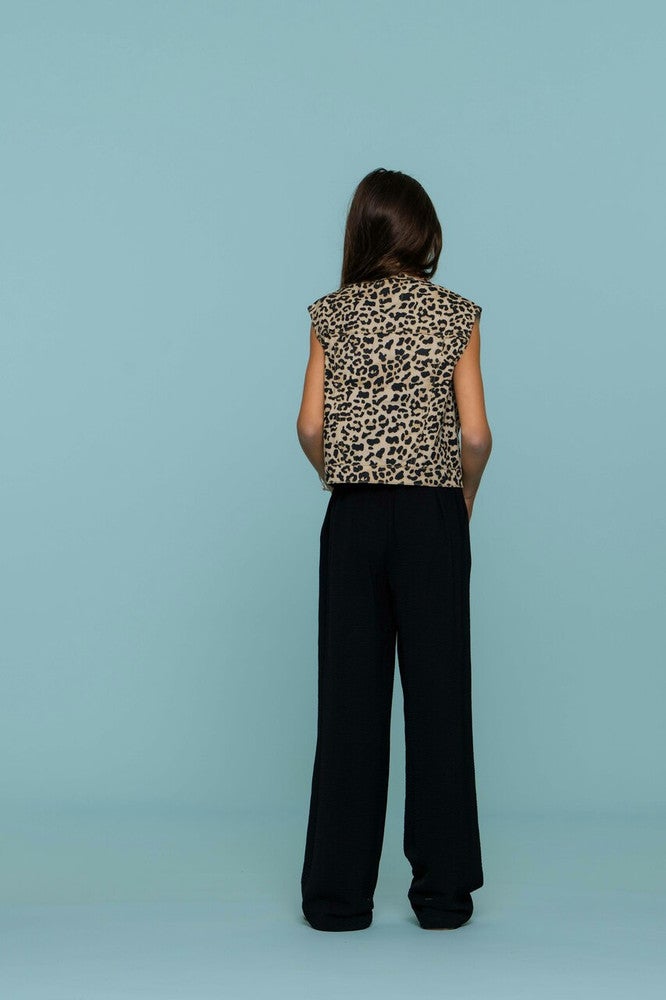 Gilet leopard print Bruin 1 Gilet leopard print Bruin 1