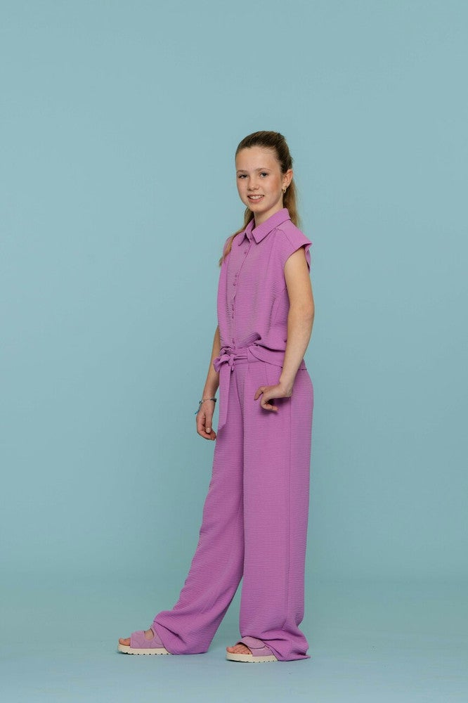 Blouse crinckle Paars Blouse crinckle Paars