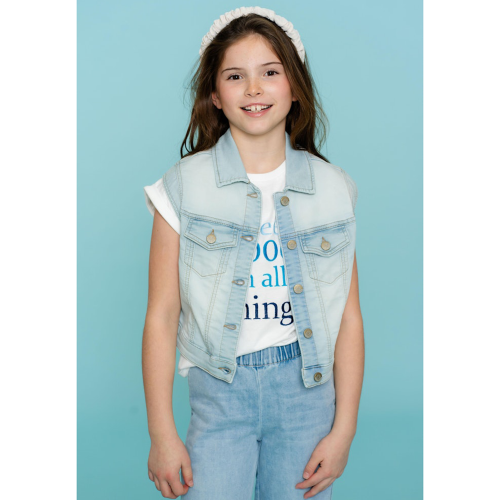 Gilet jogg jeans Blauw KL Gilet jogg jeans Blauw KL