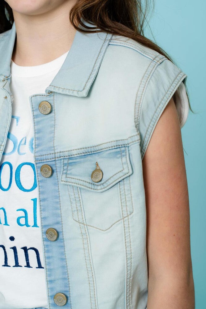 Gilet jogg jeans Blauw KL Gilet jogg jeans Blauw KL