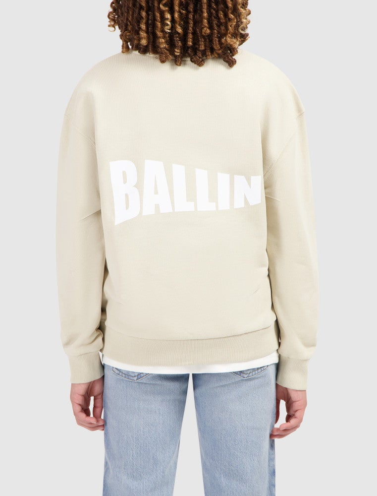 Loose Fit Crewneck LS Sweaters Zand Loose Fit Crewneck LS Sweaters Zand