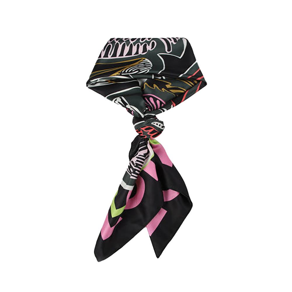 Satijnen sjaal met weelderige bladeren Multi Satijnen sjaal met weelderige bladeren Multi