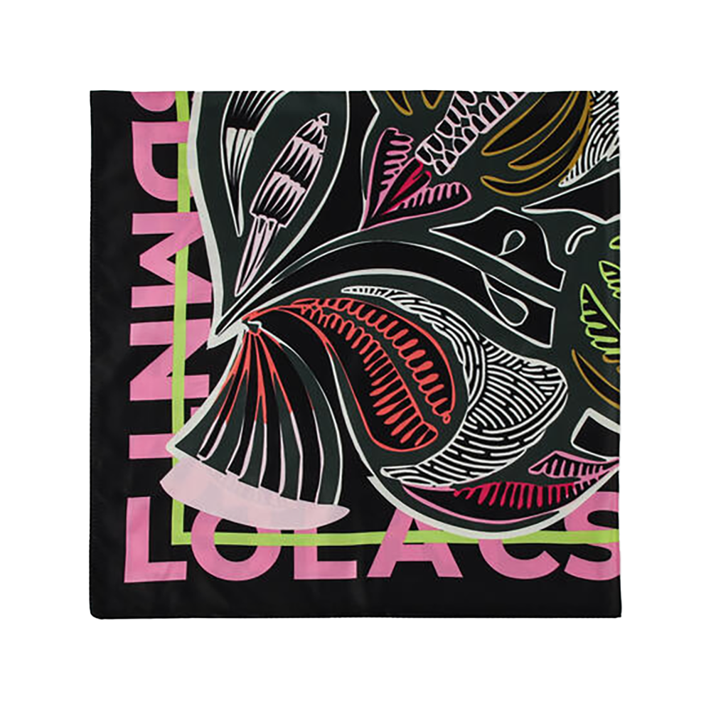 Satijnen sjaal met weelderige bladeren Multi Satijnen sjaal met weelderige bladeren Multi