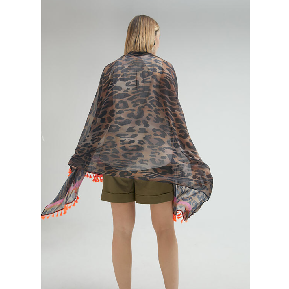 Strand laken leopardprint Zwart 1 Strand laken leopardprint Zwart 1