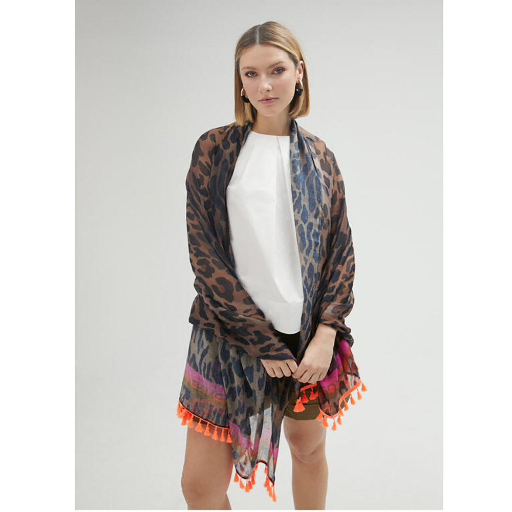 Strand laken leopardprint Zwart 1 Strand laken leopardprint Zwart 1