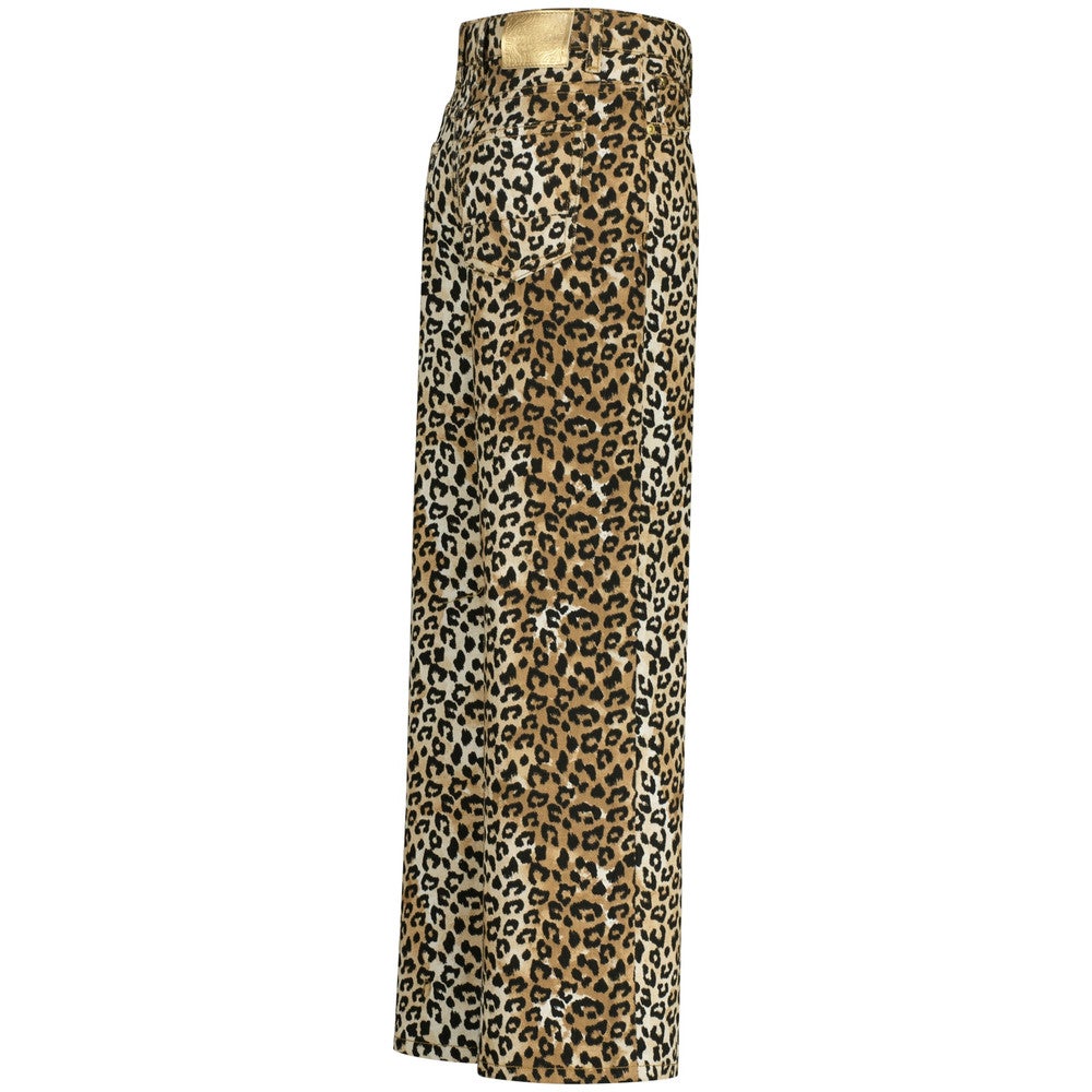 Cassie Leopard Extra Wide Denim Multi Cassie Leopard Extra Wide Denim Multi