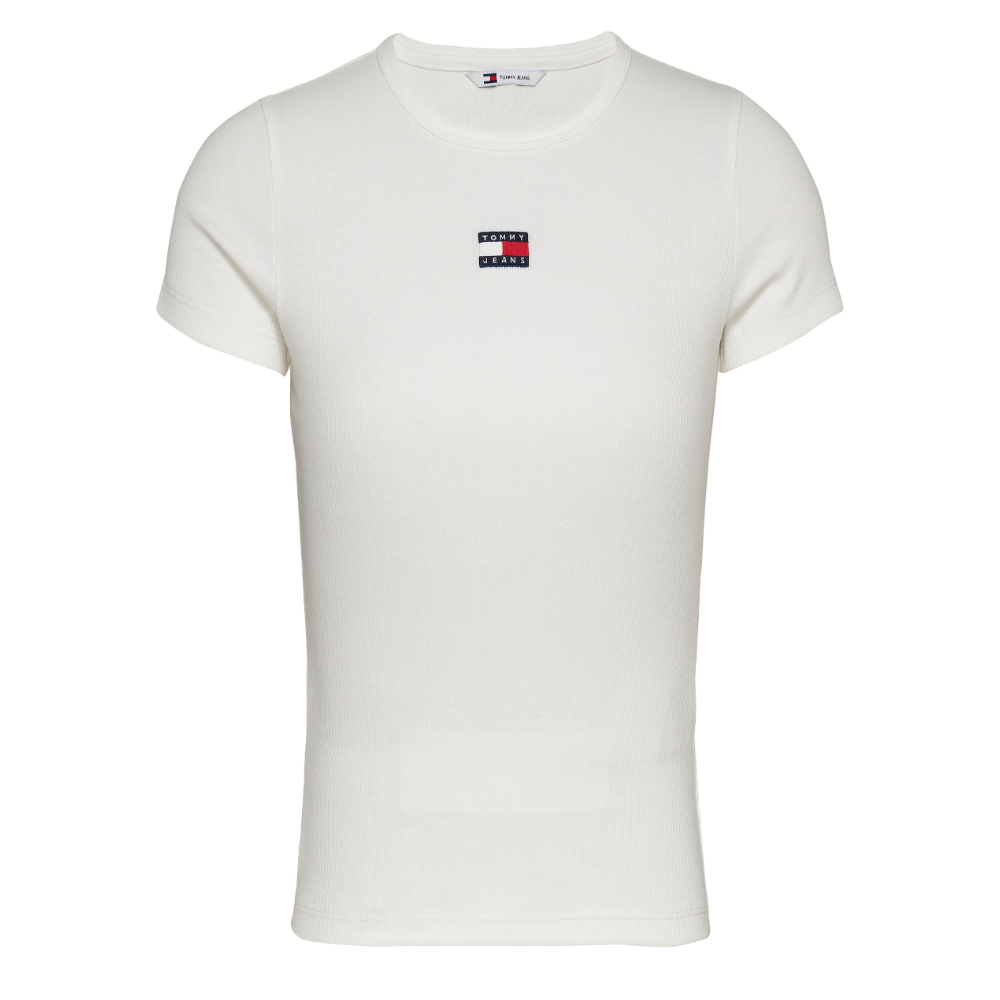 TJW Slim Badge Rib Tee Ecru TJW Slim Badge Rib Tee Ecru
